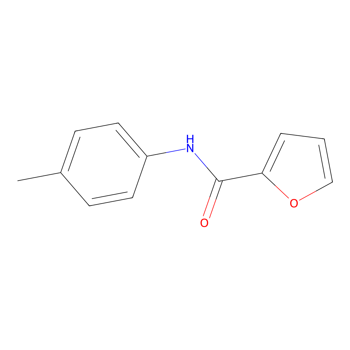 N-(4-methylphenyl)furan-2-carboxamide molecular structure, CAS 1982-62-3