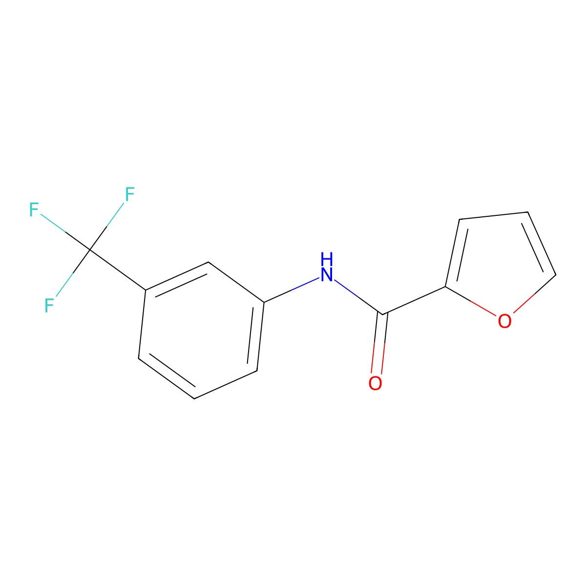 N-[3-(trifluoromethyl)phenyl]furan-2-carboxamide molecular structure, CAS 1982-64-5