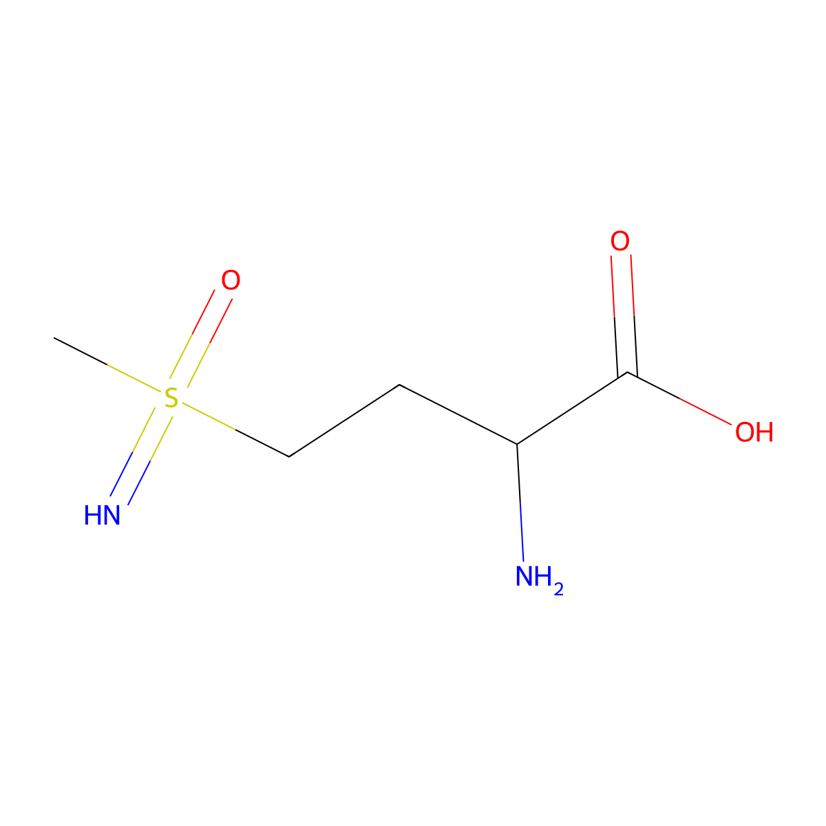 DL-Methionine-DL-sulfoximine molecular structure, CAS 1982-67-8