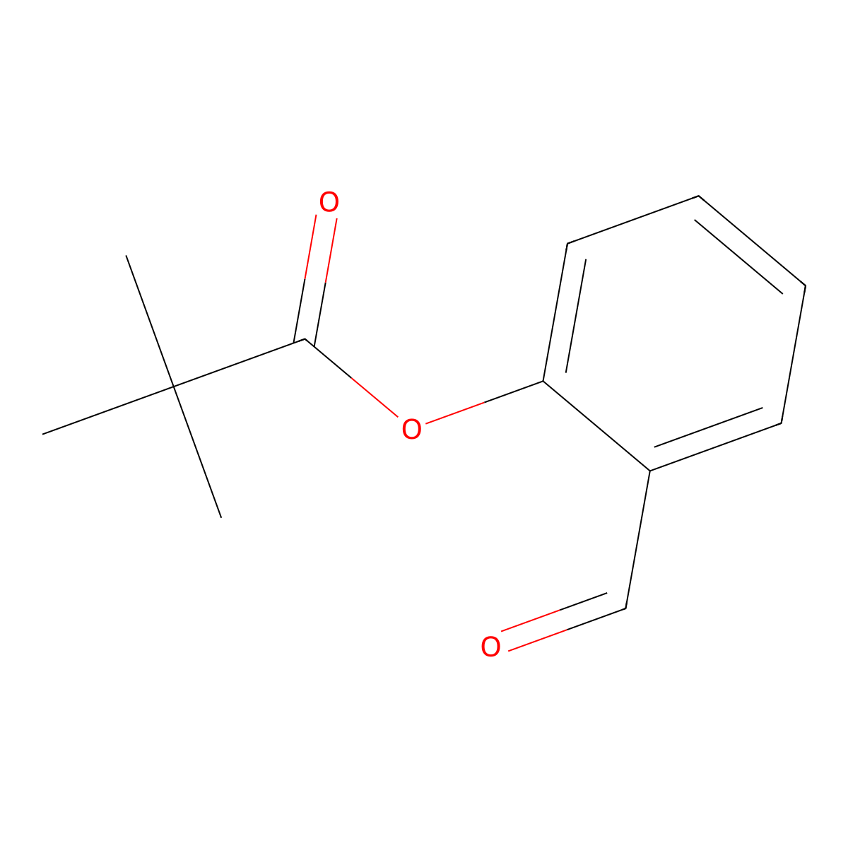 2-Formylphenyl 2,2-dimethylpropanoate molecular structure, CAS 19820-46-3