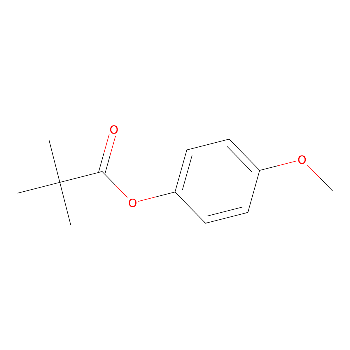 2,2-Dimethylpropanoic acid, 4-methoxyphenyl ester molecular structure, CAS 19820-47-4