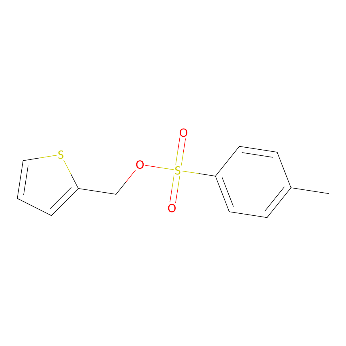 (Thiophen-2-yl)methyl 4-methylbenzene-1-sulfonate molecular structure, CAS 19820-74-7