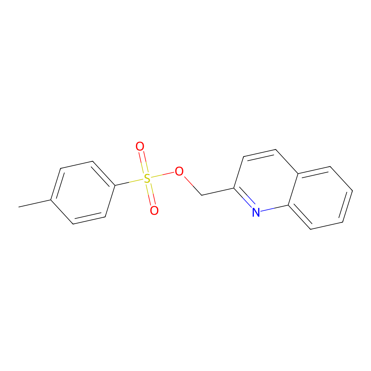 Quinolin-2-ylmethyl 4-methylbenzenesulfonate molecular structure, CAS 19820-77-0