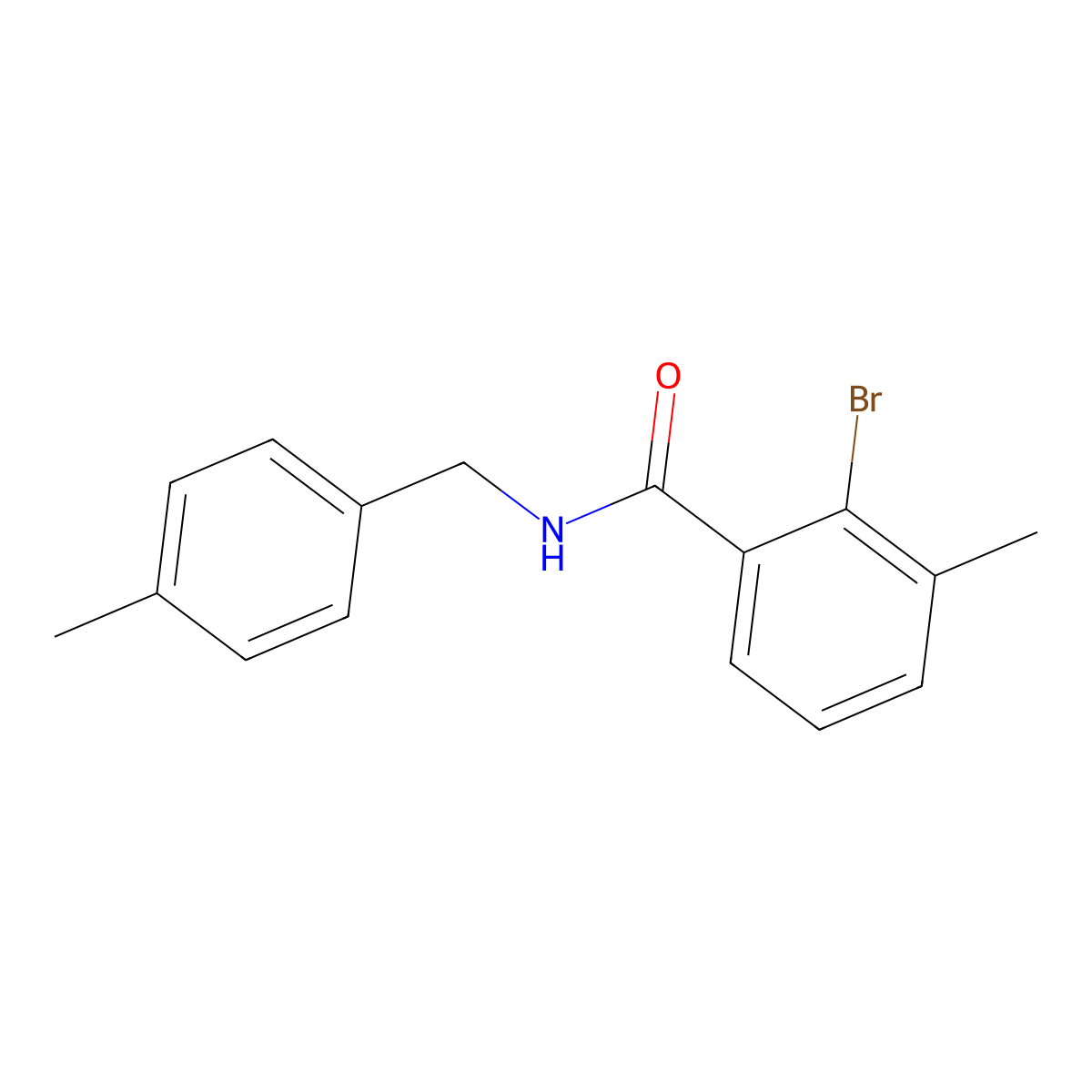 2-Bromo-3-methyl-N-[(4-methylphenyl)methyl]benzamide molecular structure, CAS 1982018-57-4