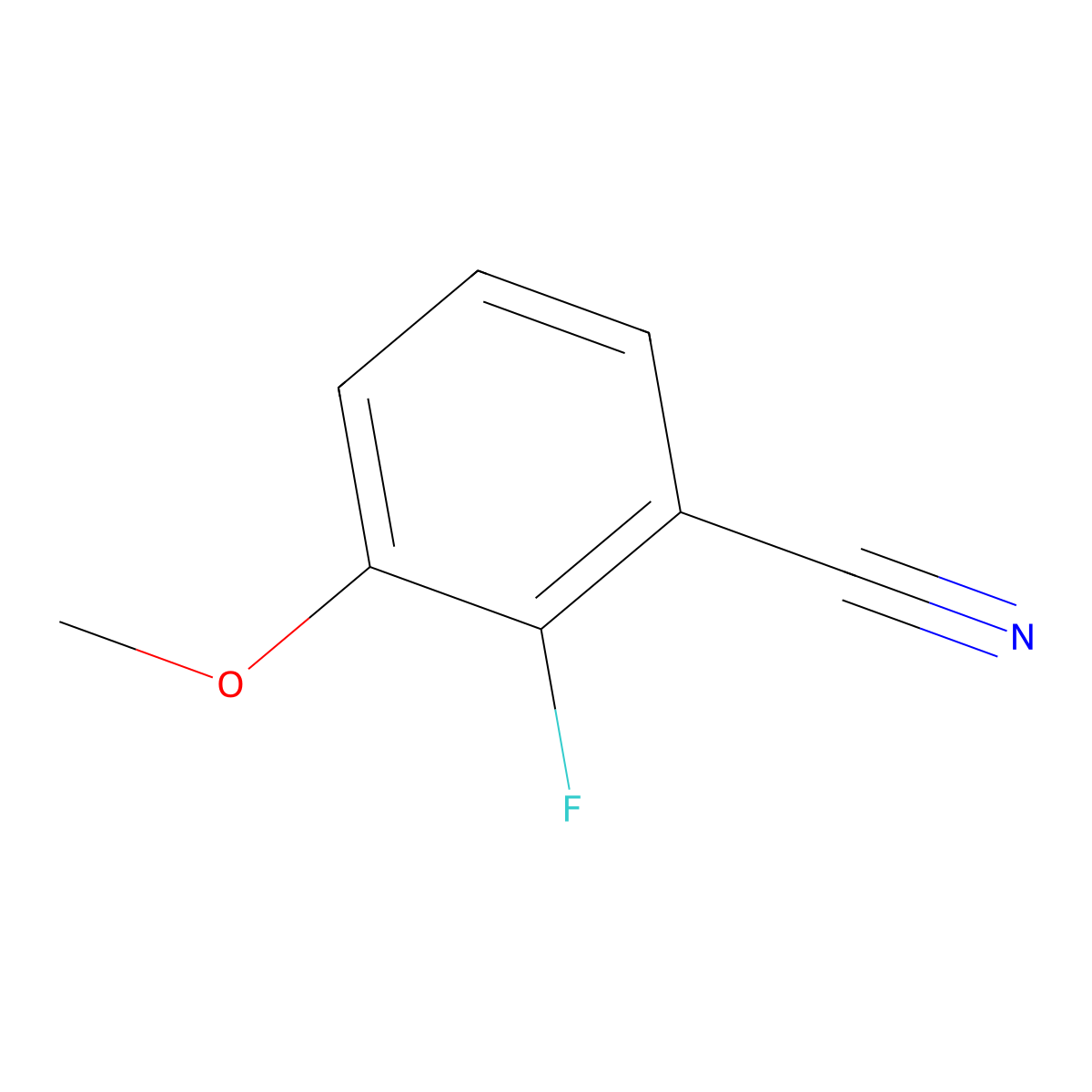 2-Fluoro-3-methoxybenzonitrile molecular structure, CAS 198203-94-0