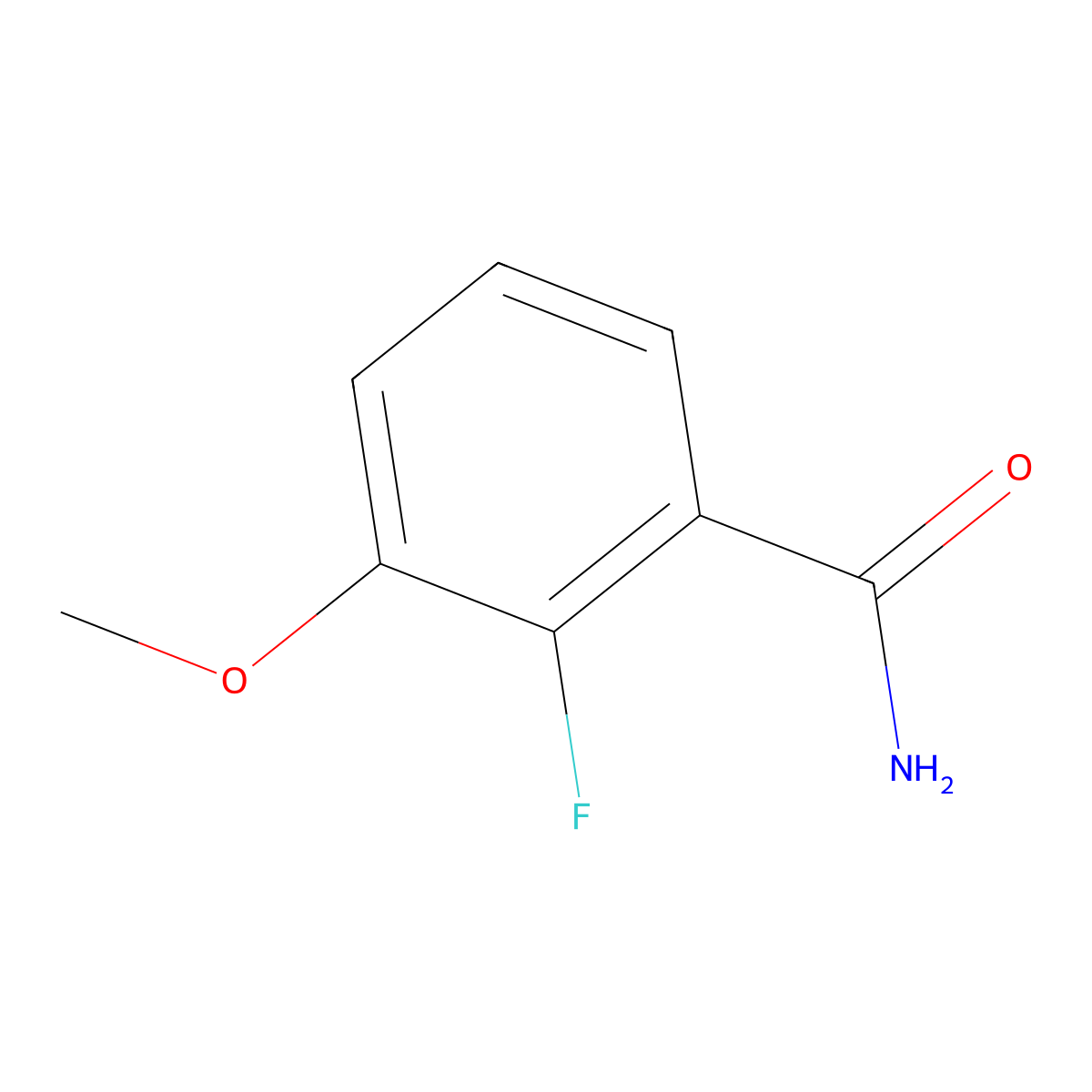 2-Fluoro-3-methoxybenzamide molecular structure, CAS 198204-64-7