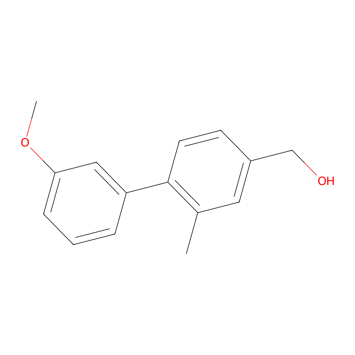 4-(3'-Methoxyphenyl)-3-methyl-benzylalcohol molecular structure, CAS 198206-01-8