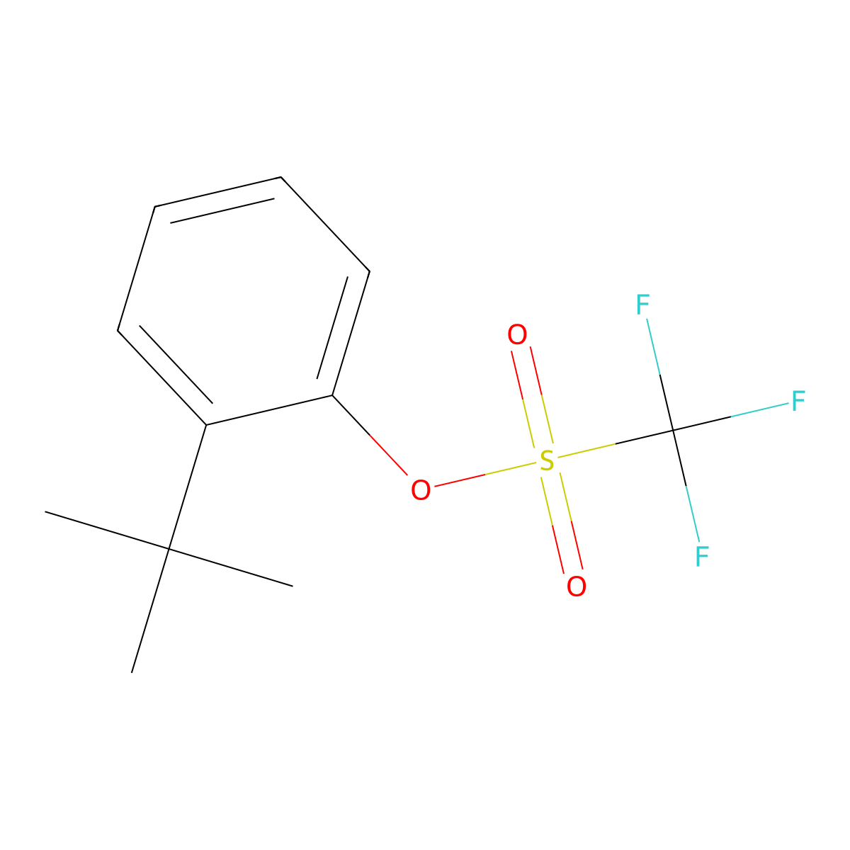 2-(Tert-butyl)phenyl trifluoromethanesulfonate molecular structure, CAS 198206-03-0