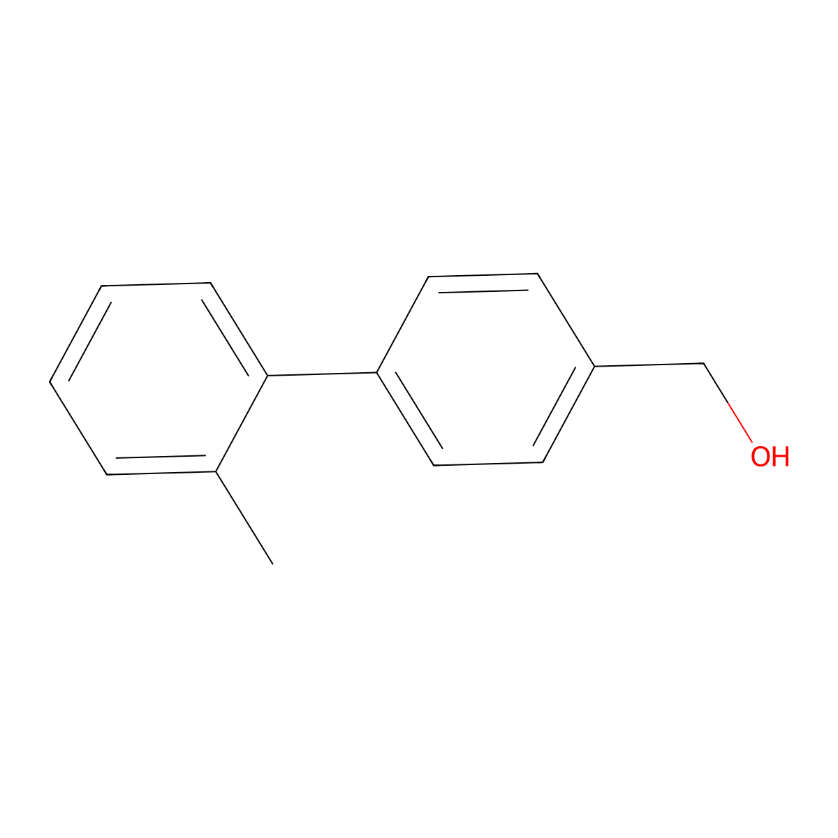 (2'-Methyl[1,1'-biphenyl]-4-yl)methanol molecular structure, CAS 198206-29-0