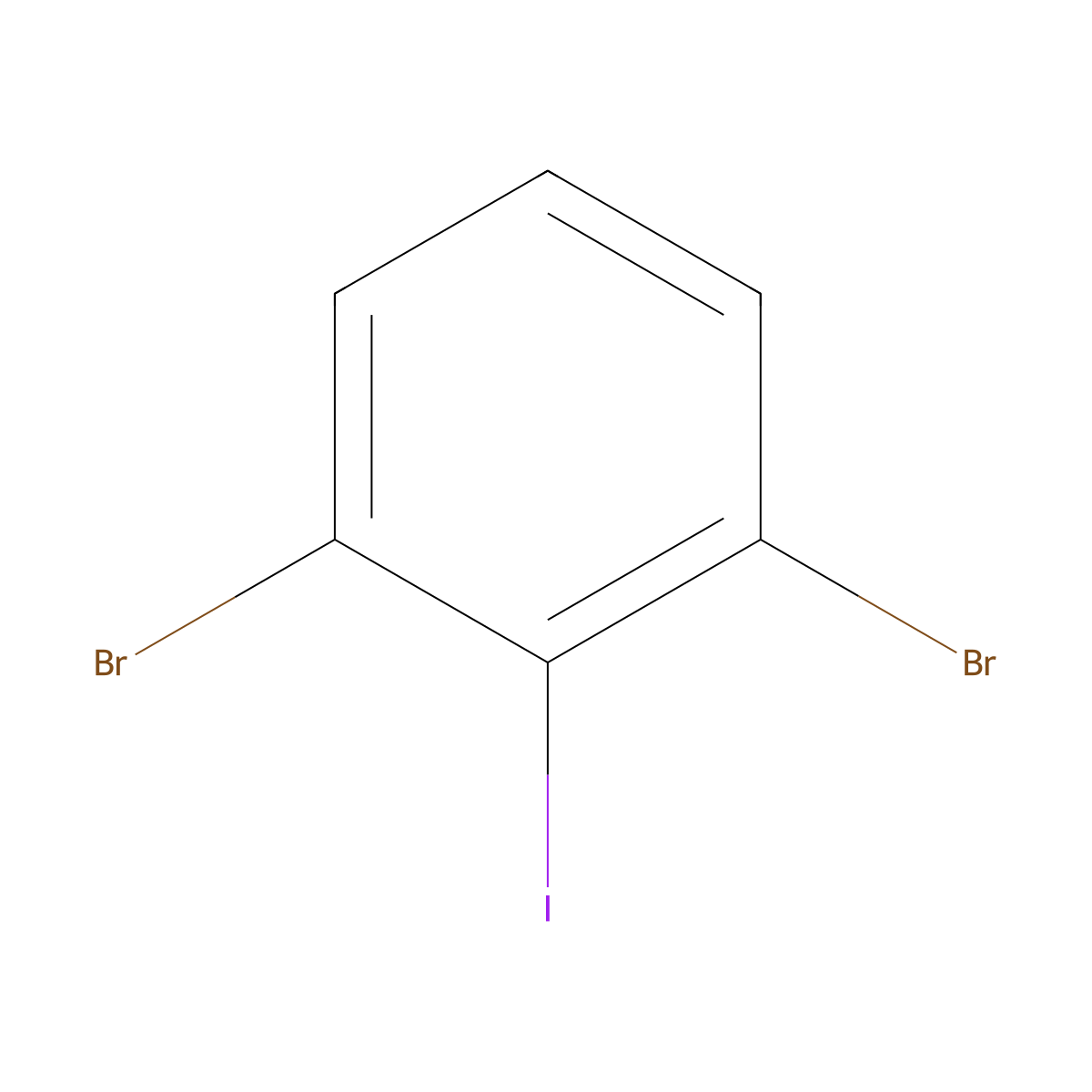 1,3-Dibromo-2-iodo-benzene molecular structure, CAS 19821-80-8