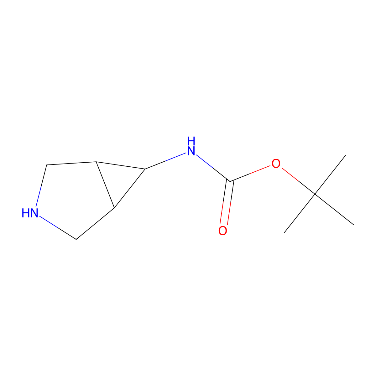 6-(BOC-amino)-3-azabicyclo[3.1.0]hexane molecular structure, CAS 198211-38-0