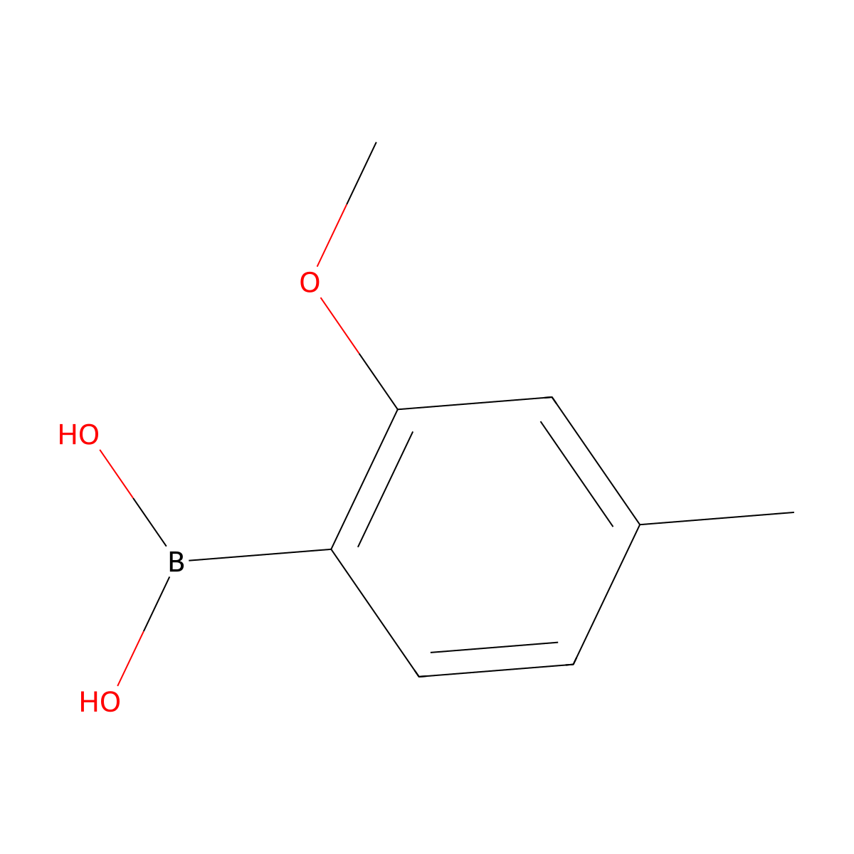 (2-Methoxy-4-methylphenyl)boronic acid molecular structure, CAS 198211-79-9