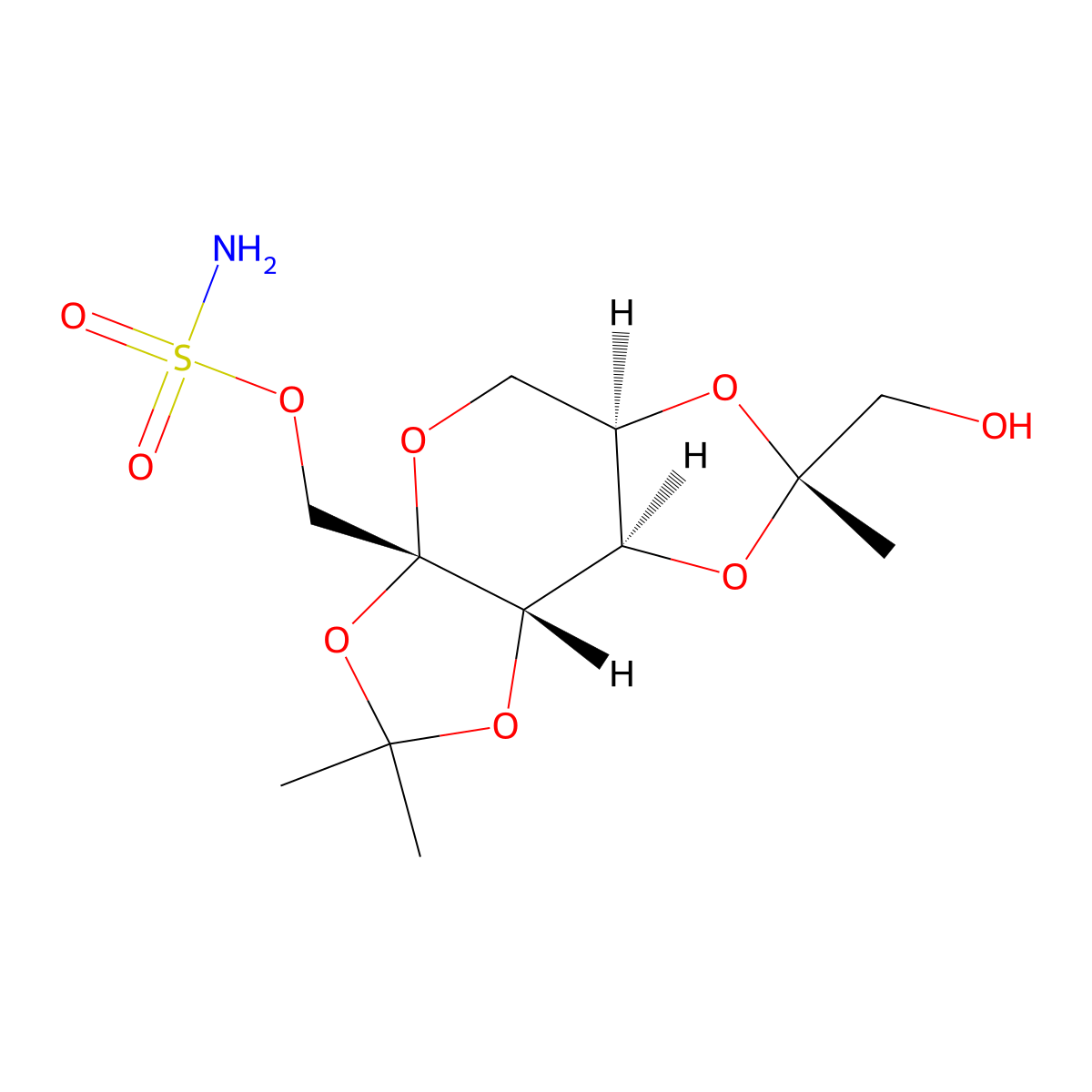 R-Hydroxy Topiramate molecular structure, CAS 198215-60-0