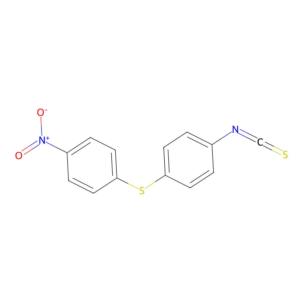 4-Isothiocyanato-4'-nitrodiphenyl sulfide molecular structure, CAS 19822-35-6