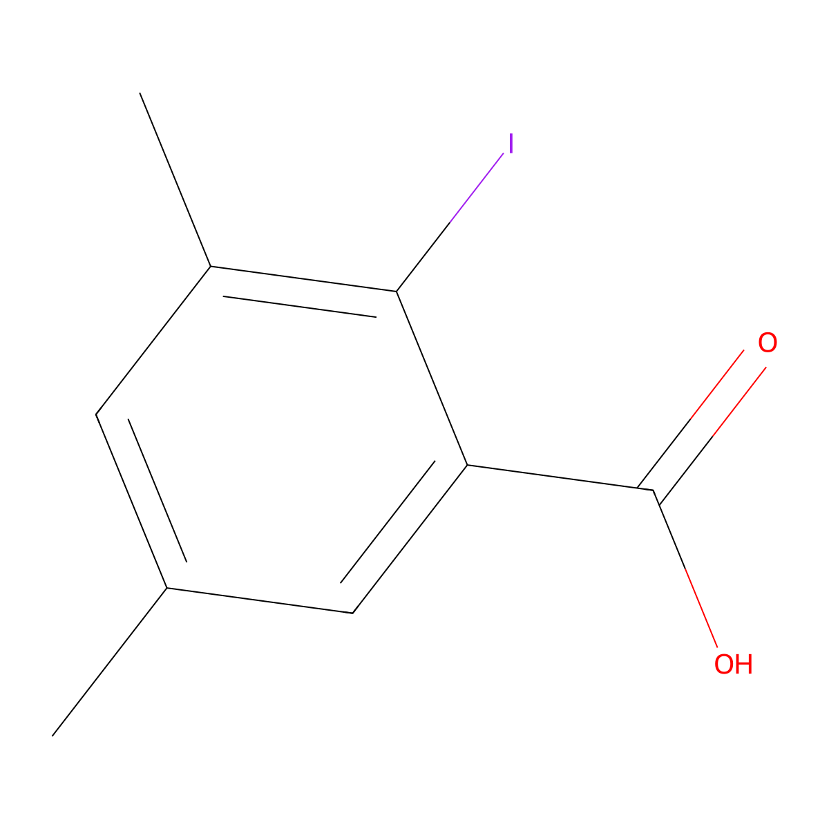 2-Iodo-3,5-dimethylbenzoic acid molecular structure, CAS 198220-36-9