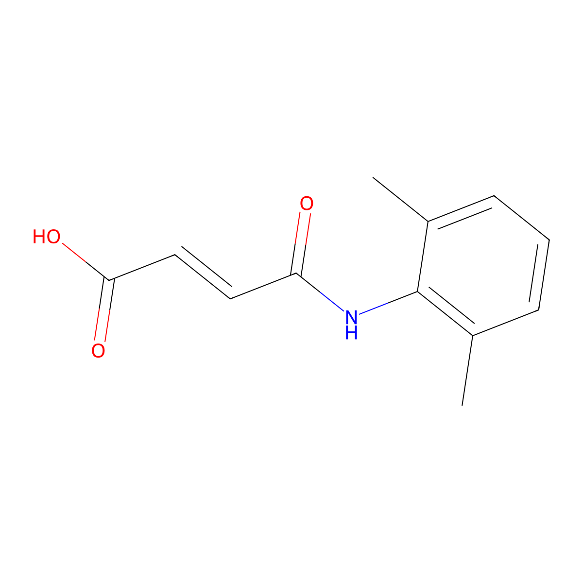 4-(2,6-Dimethylanilino)-4-oxobut-2-enoic acid molecular structure, CAS 198220-53-0