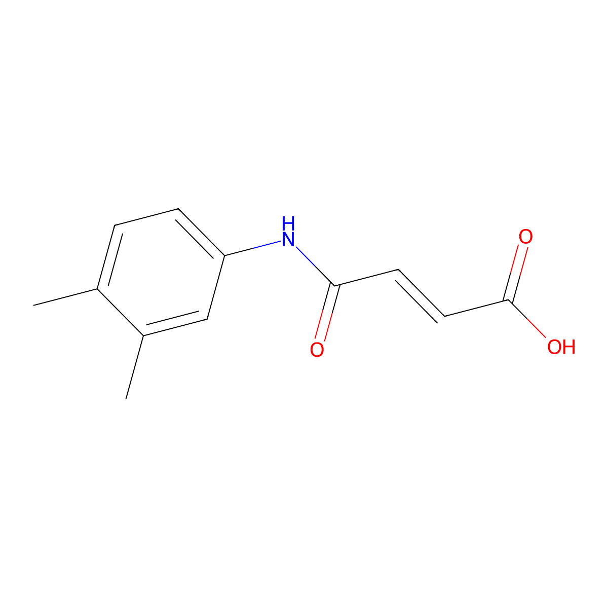 4-(3,4-Dimethylanilino)-4-oxobut-2-enoic acid molecular structure, CAS 198220-55-2