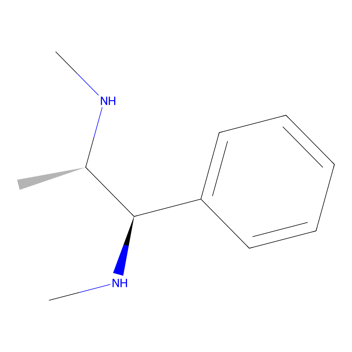(1R,2S)-N1,N2-dimethyl-1-phenylpropane-1,2-diamine molecular structure, CAS 198221-95-3