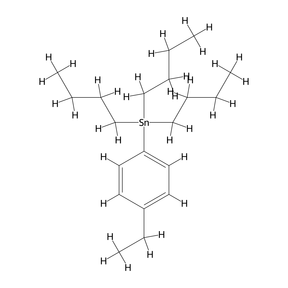 Tributyl-(4-ethylphenyl)stannane molecular structure, CAS 198224-53-2
