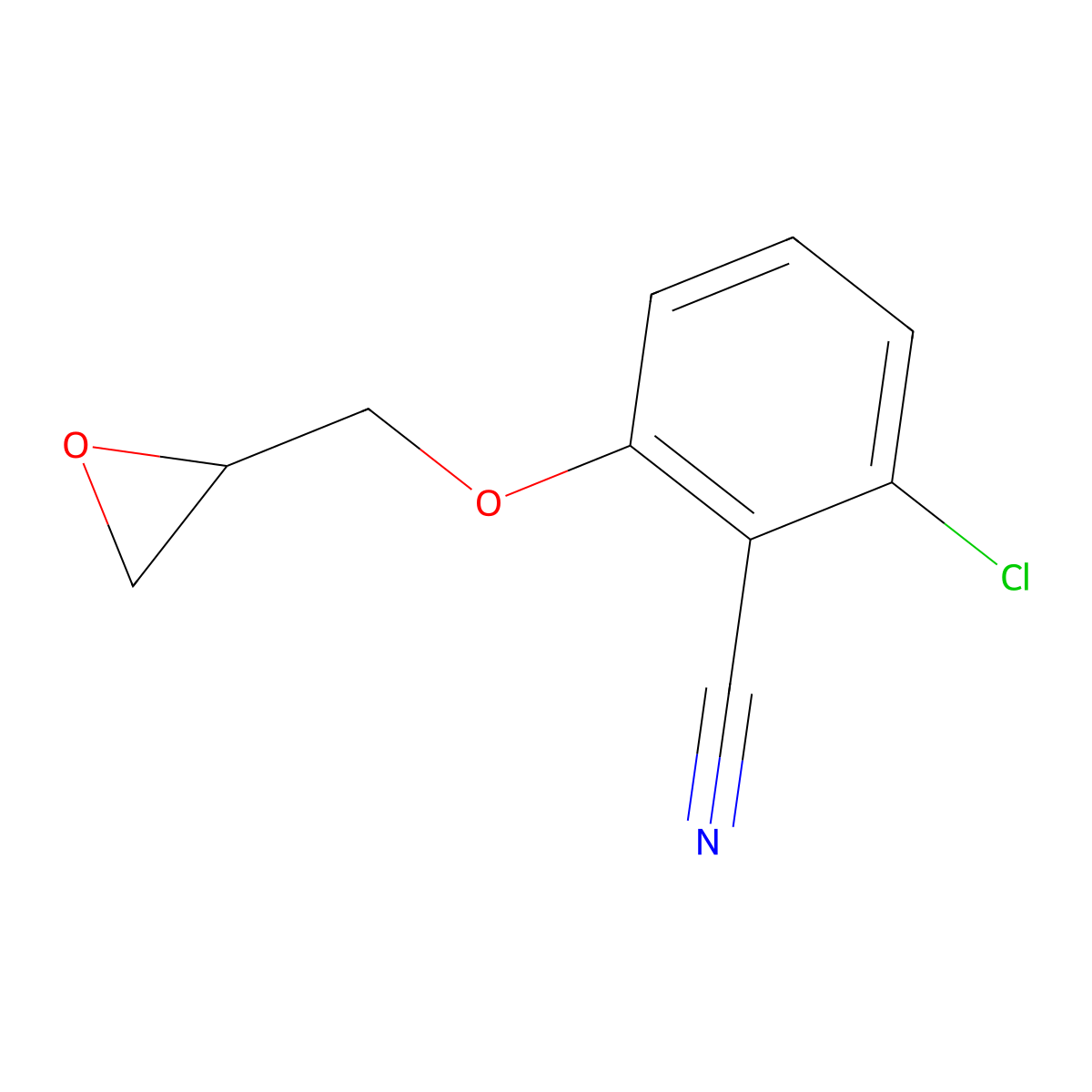 2-Chloro-6-[(oxiran-2-yl)methoxy]benzonitrile molecular structure, CAS 198226-62-9