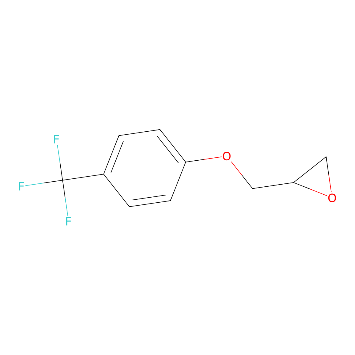 2-((4-(Trifluoromethyl)phenoxy)methyl)oxirane molecular structure, CAS 198226-65-2