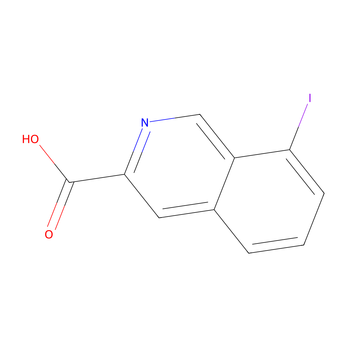 8-Iodoisoquinoline-3-carboxylic acid molecular structure, CAS 1982328-51-7
