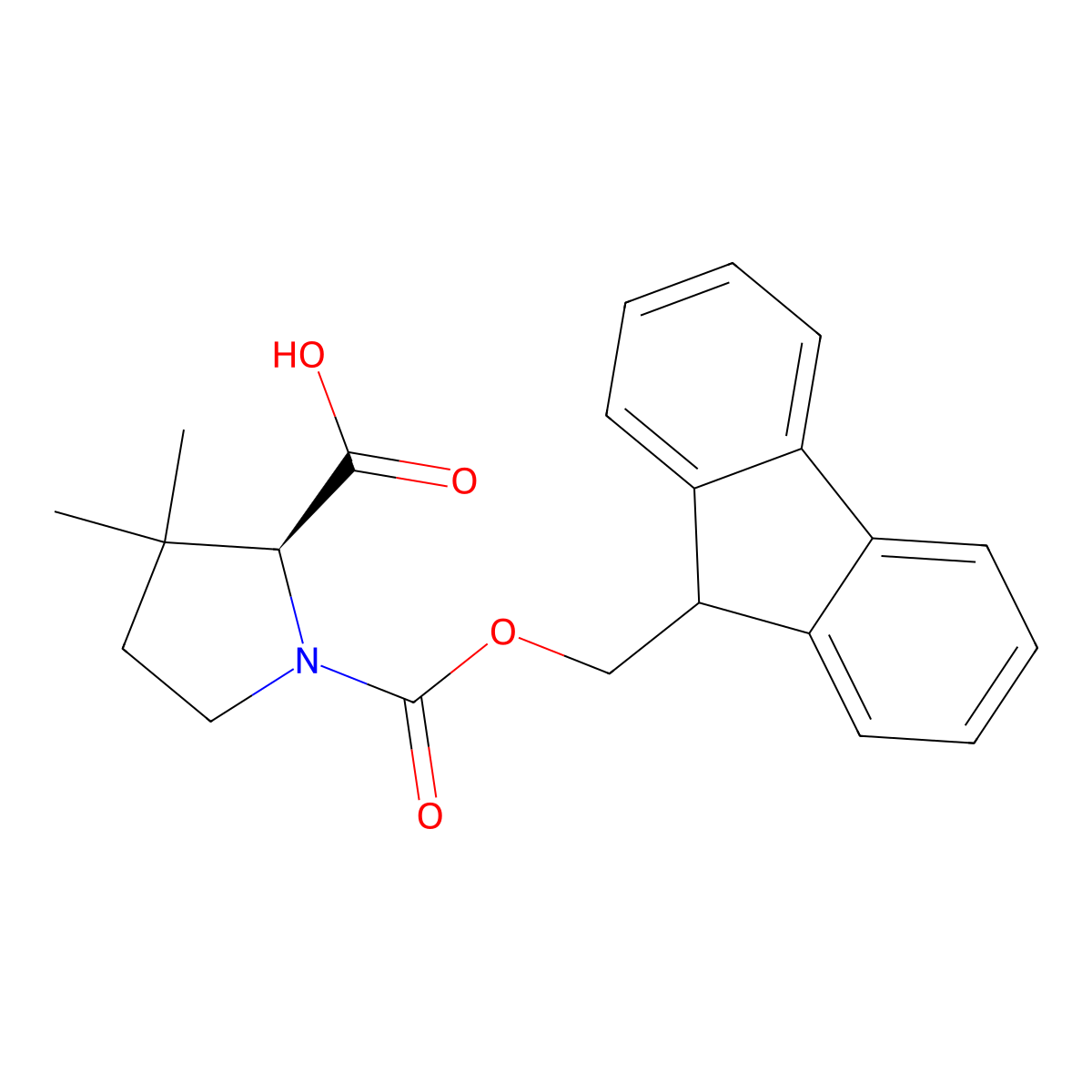 Fmoc-3,3-dmP-OH (S) molecular structure, CAS 1982344-79-5