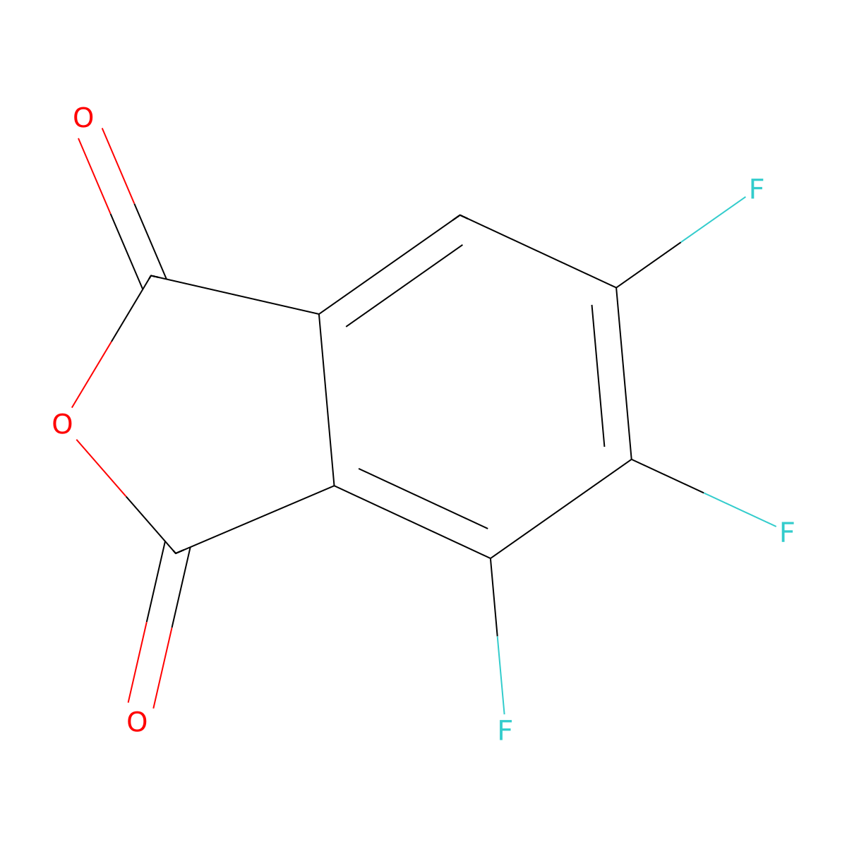 4,5,6-Trifluoro-1,3-dihydro-2-benzofuran-1,3-dione molecular structure, CAS 1982348-21-9