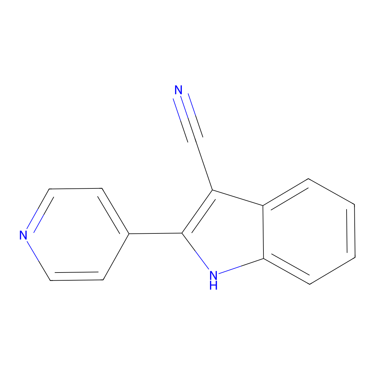 2-(Pyridin-4-YL)-1H-indole-3-carbonitrile molecular structure, CAS 1982371-97-0