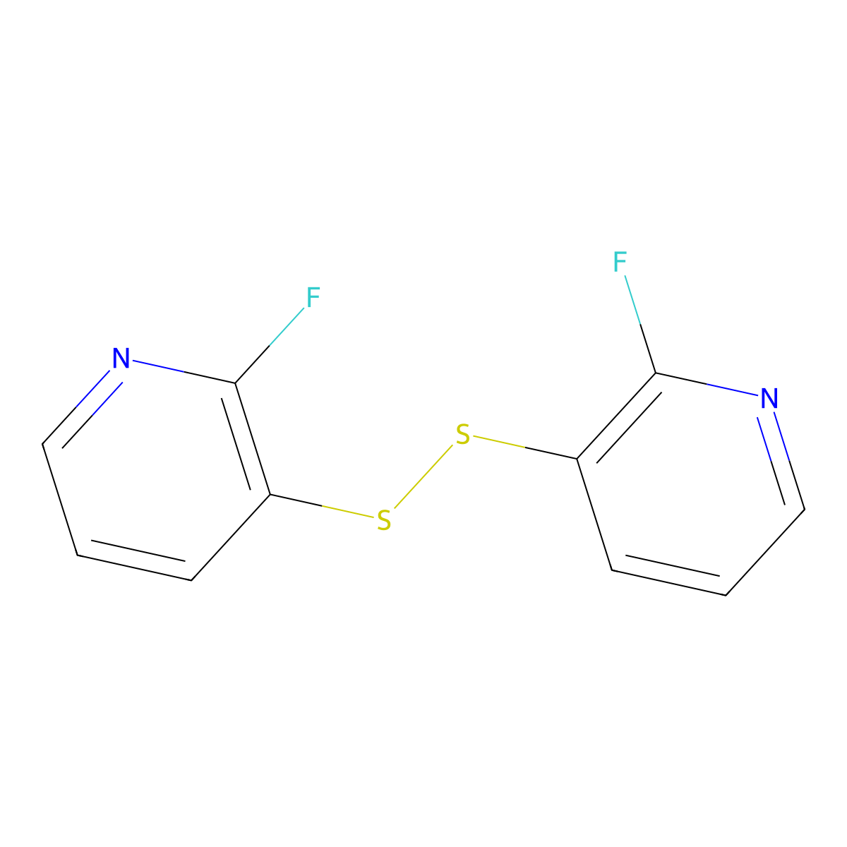 1,2-Bis(2-fluoropyridin-3-yl)disulfane molecular structure, CAS 1982380-60-8