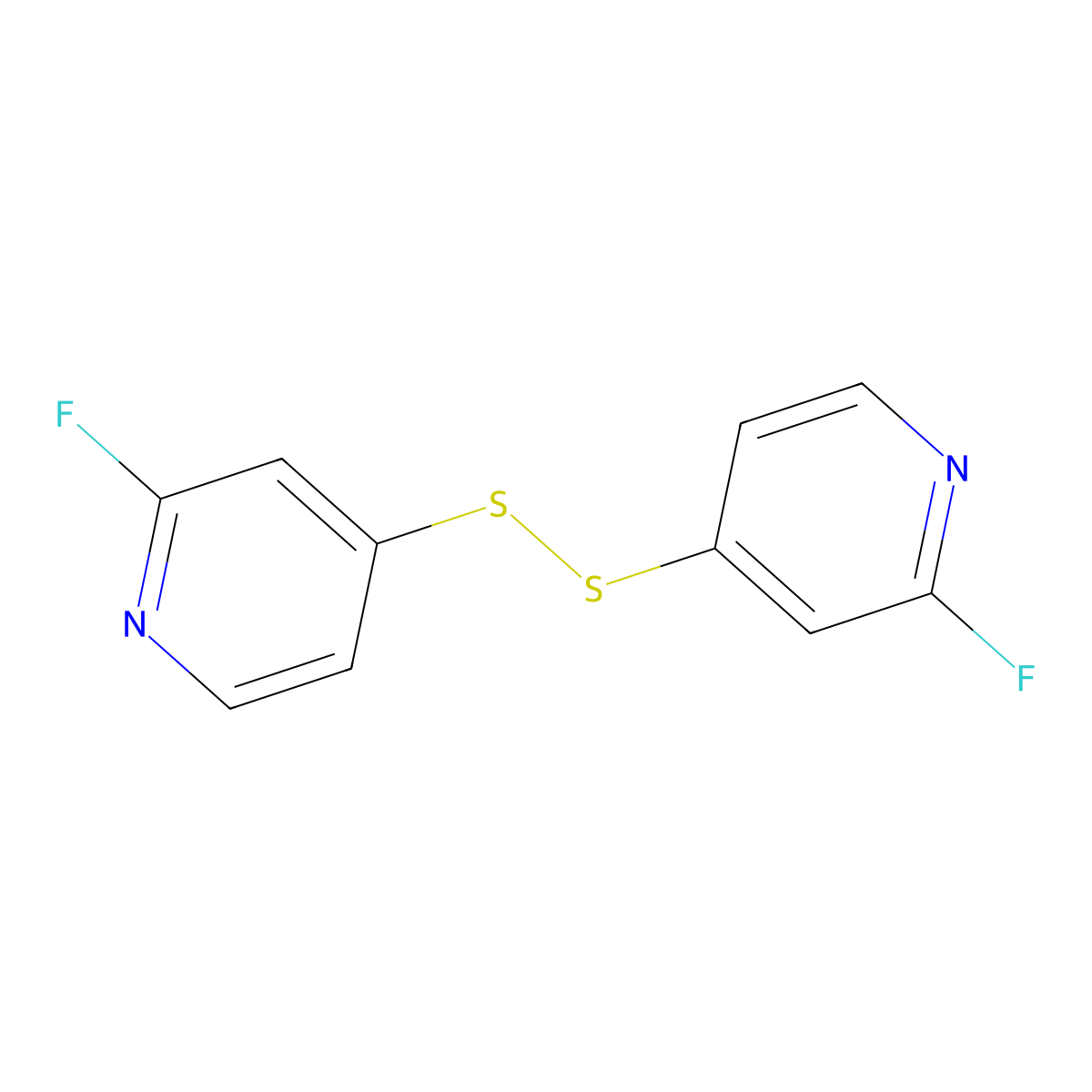 2-Fluoro-4-((2-fluoropyridin-4-yl)disulfanyl)pyridine molecular structure, CAS 1982380-63-1