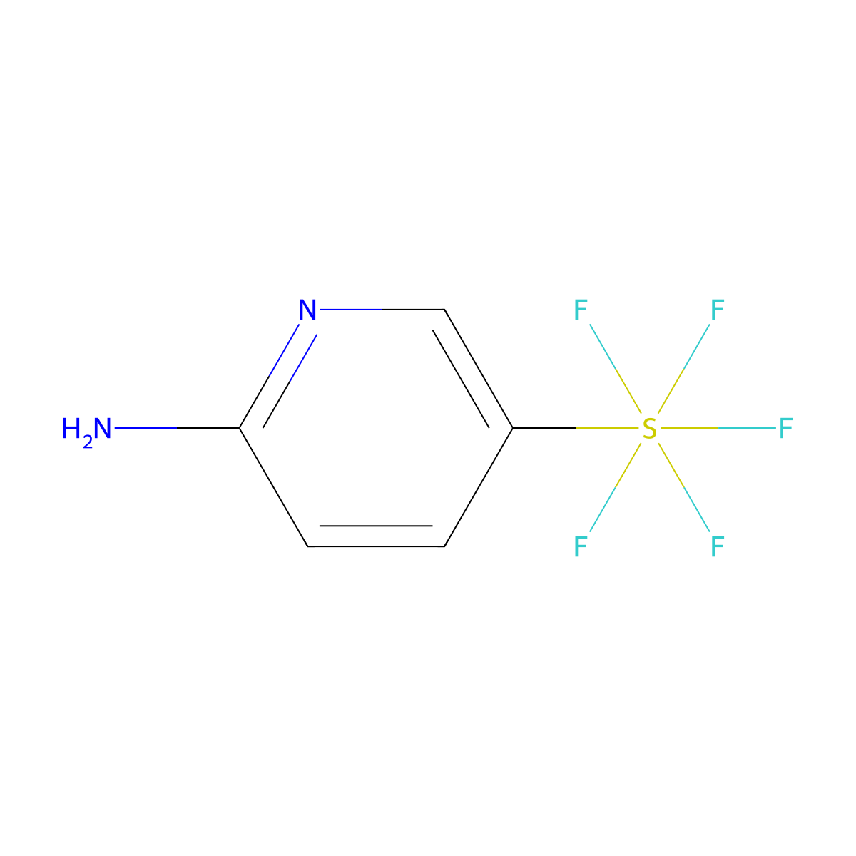 5-(Pentafluoro-lambda6-sulfanyl)pyridin-2-amine molecular structure, CAS 1982380-97-1