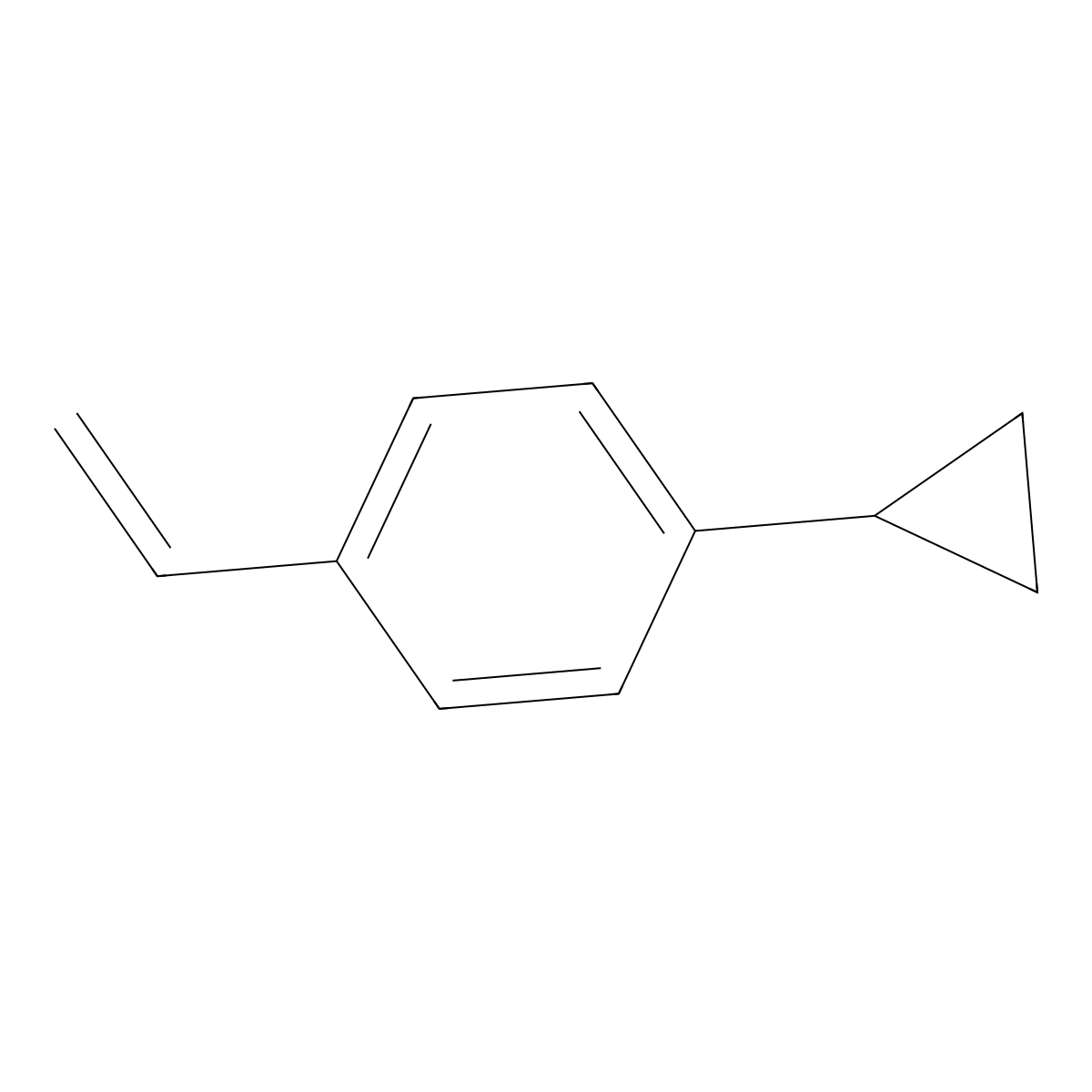 1-Cyclopropyl-4-ethenylbenzene molecular structure, CAS 19824-39-6