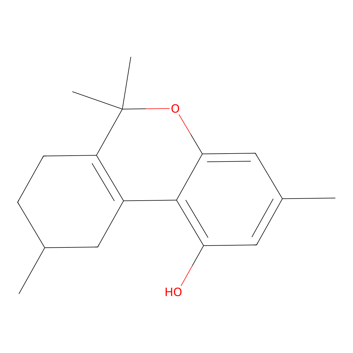3,6,6,9-Tetramethyl-7,8,9,10-tetrahydro-6H-benzo[c]chromen-1-ol molecular structure, CAS 19825-62-8