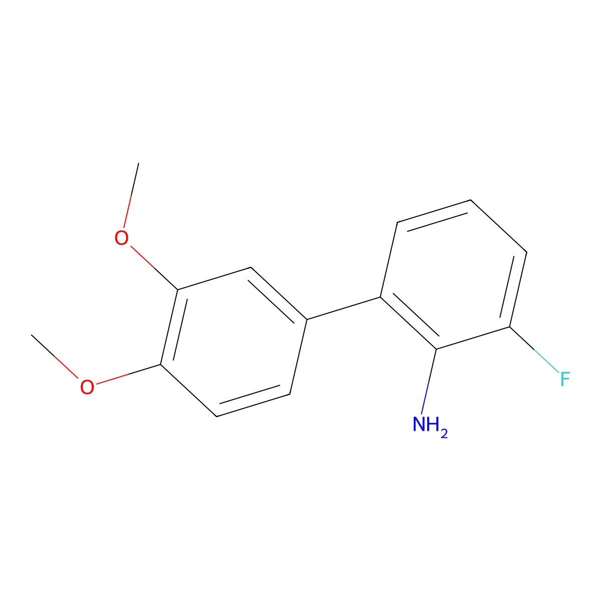 3-Fluoro-3',4'-dimethoxy-[1,1'-biphenyl]-2-amine molecular structure, CAS 1982594-31-9