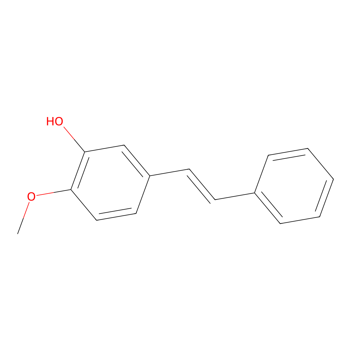 2-methoxy-5-[(E)-2-phenylethenyl]phenol molecular structure, CAS 19826-54-1