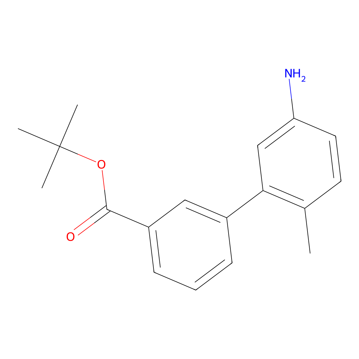 tert-Butyl 5'-amino-2'-methyl-[1,1'-biphenyl]-3-carboxylate molecular structure, CAS 1982608-61-6