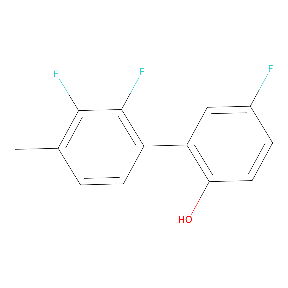 2',3',5-Trifluoro-4'-methyl[1,1'-biphenyl]-2-ol molecular structure, CAS 1982613-81-9