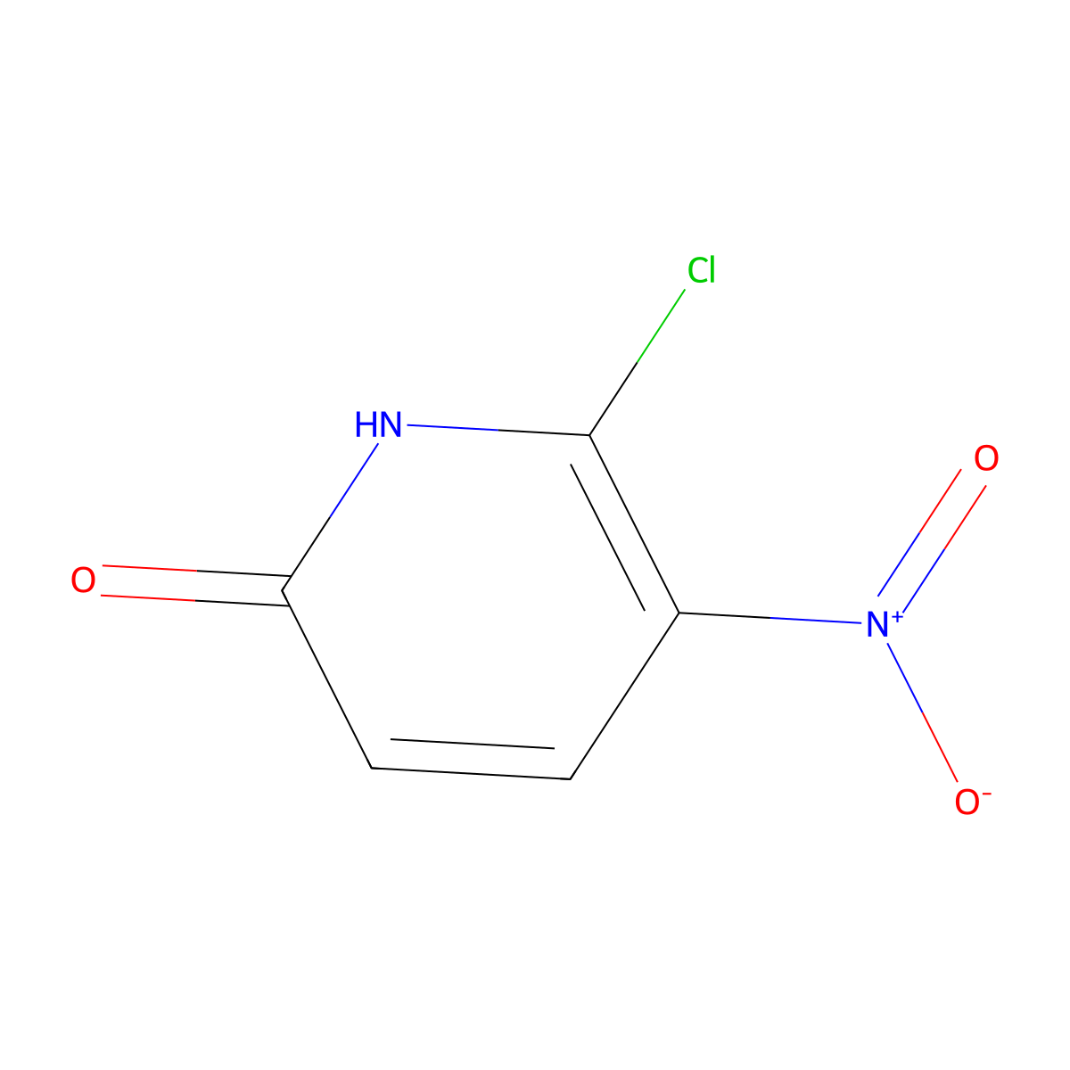 6-Chloro-5-nitropyridin-2-ol molecular structure, CAS 198268-98-3