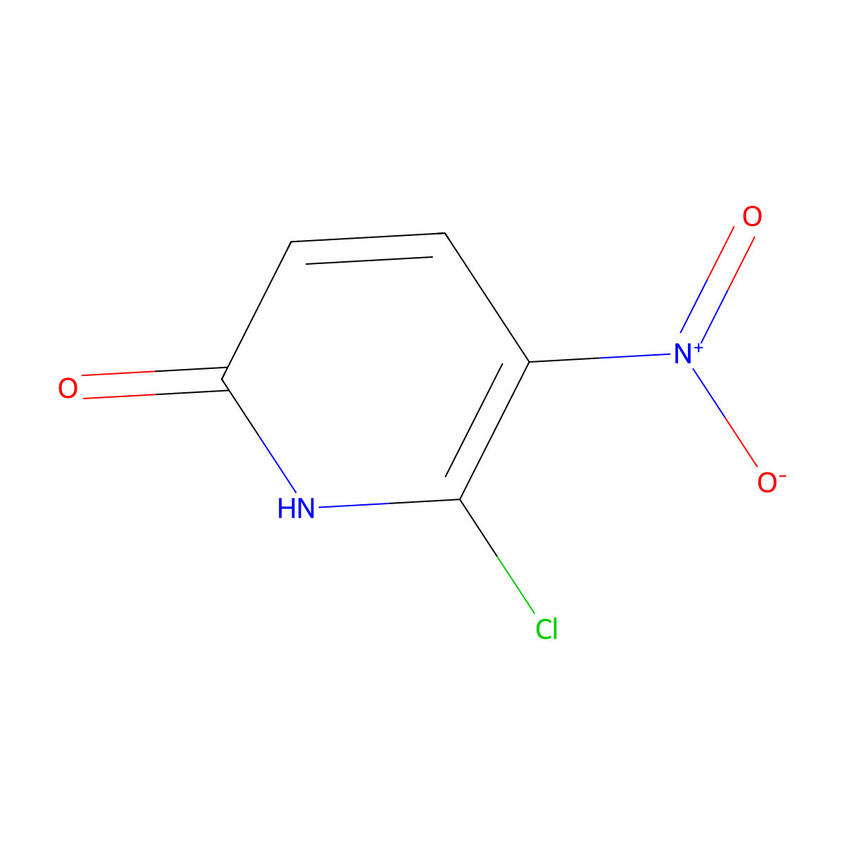 6-Chloro-5-nitropyridin-2-ol molecular structure, CAS 198268-98-3