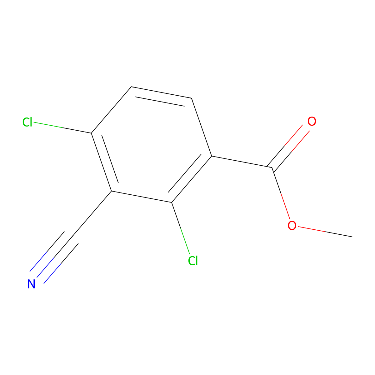 Methyl 3-cyano-2,4-dichlorobenzoate molecular structure, CAS 198273-13-1