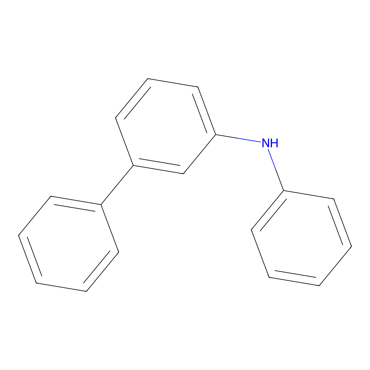 N-Phenyl-3-biphenylamine molecular structure, CAS 198275-79-5