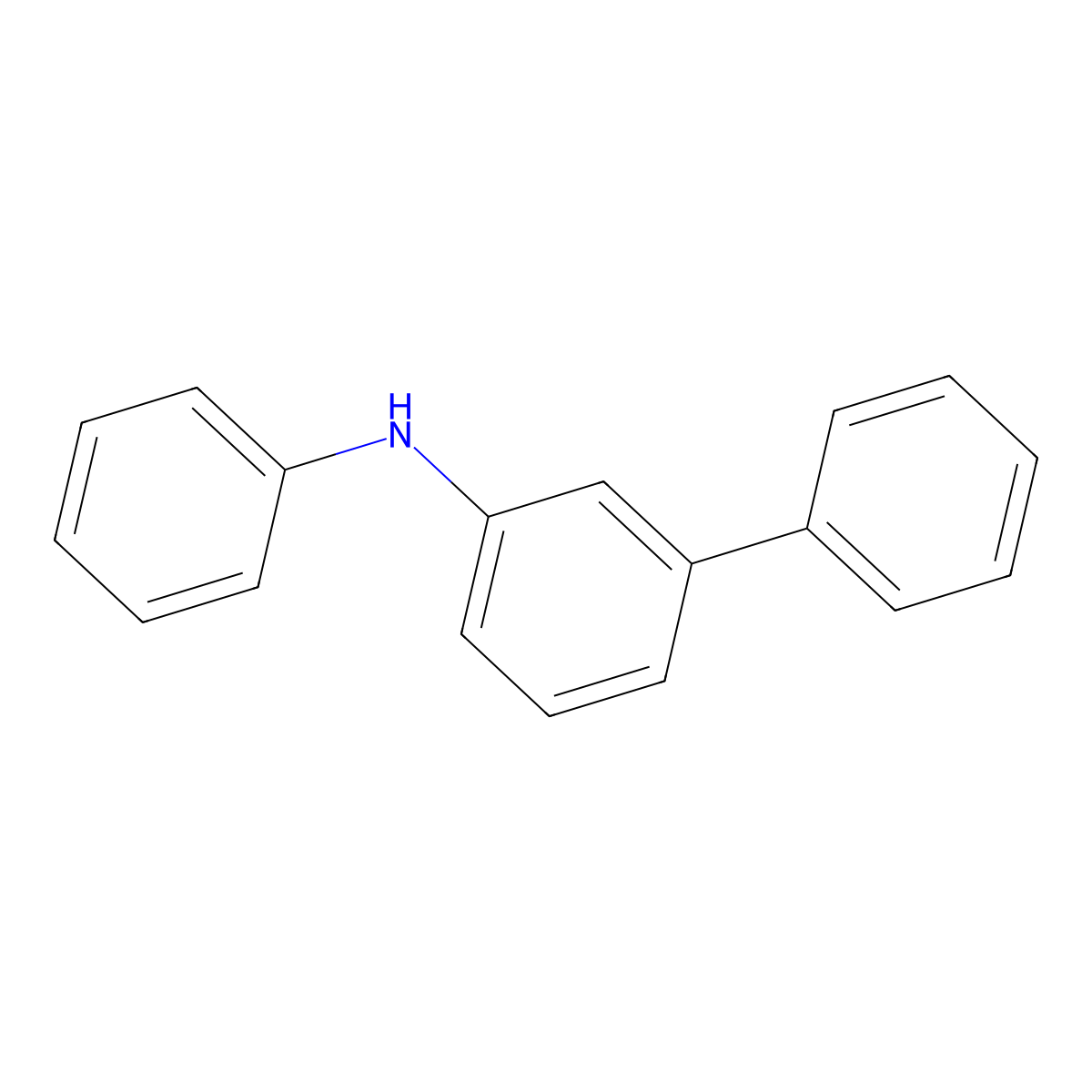 N-Phenyl-3-biphenylamine molecular structure, CAS 198275-79-5