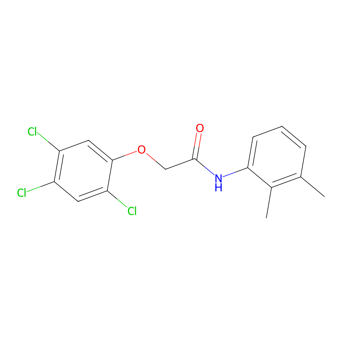 N-(2,3-dimethylphenyl)-2-(2,4,5-trichlorophenoxy)acetamide molecular structure, CAS 198276-28-7
