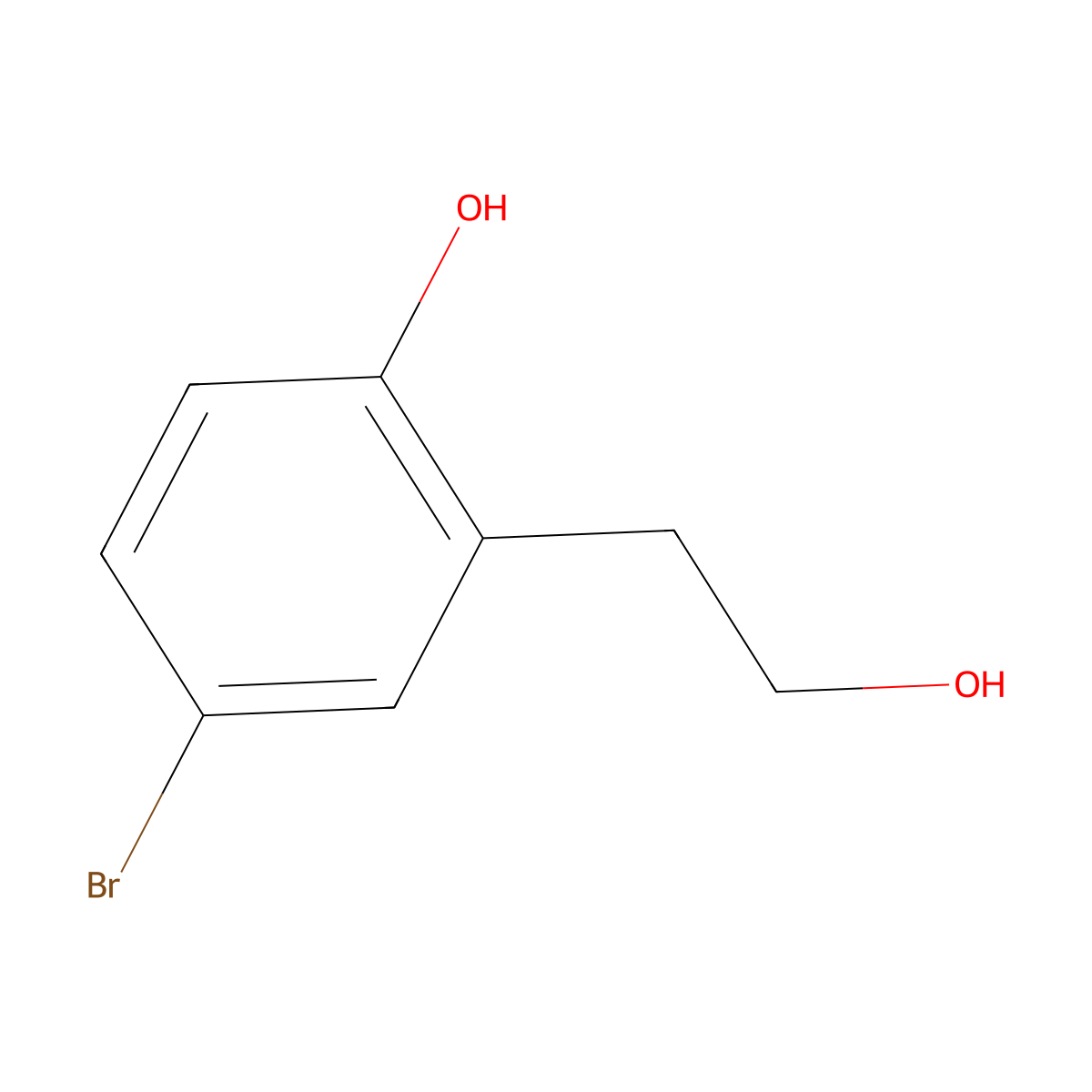 4-Bromo-2-(2-hydroxyethyl)phenol molecular structure, CAS 198277-06-4