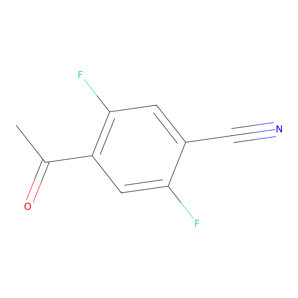 4-Acetyl-2,5-difluorobenzonitrile molecular structure, CAS 198280-43-2