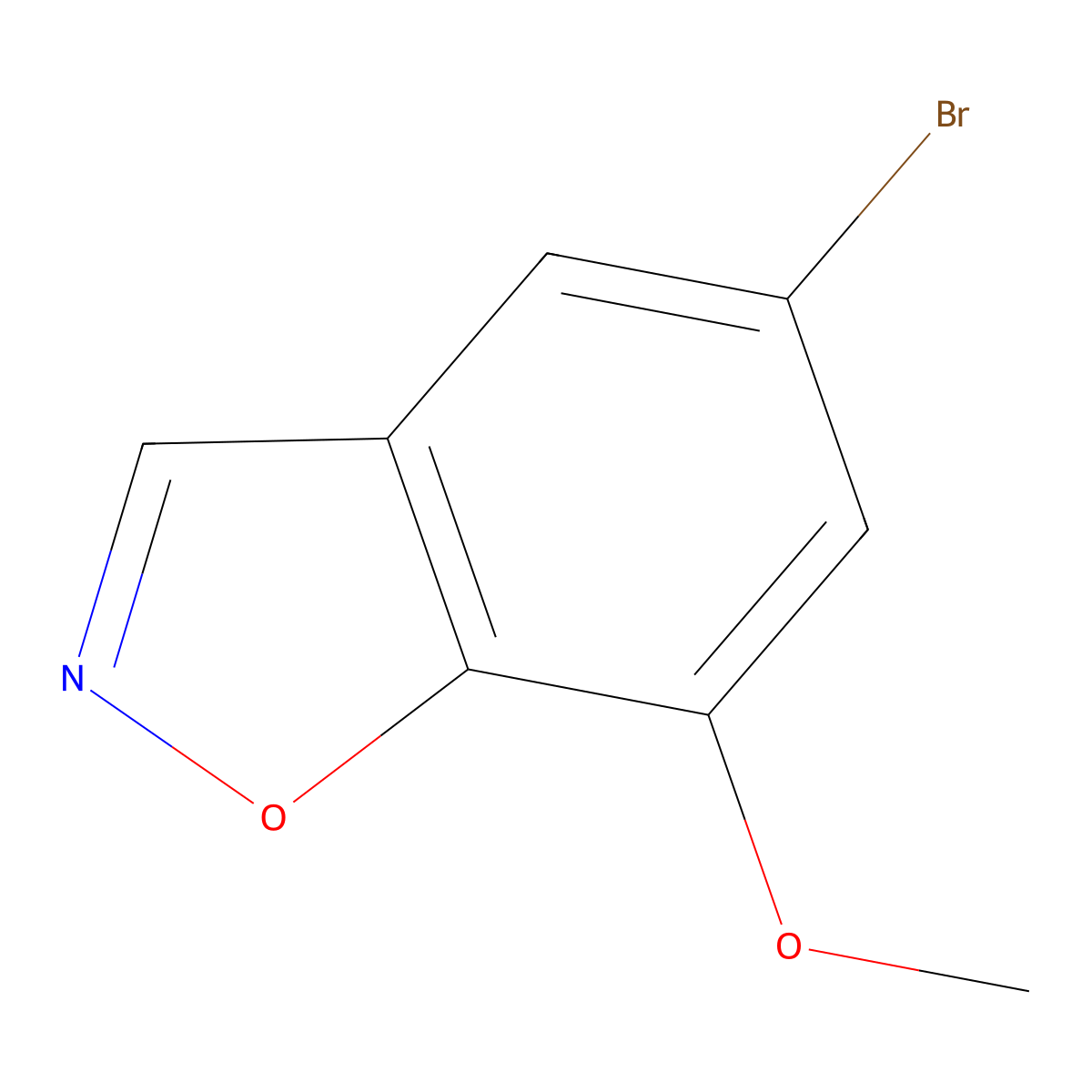5-Bromo-7-methoxy-1,2-benzoxazole molecular structure, CAS 198280-98-7