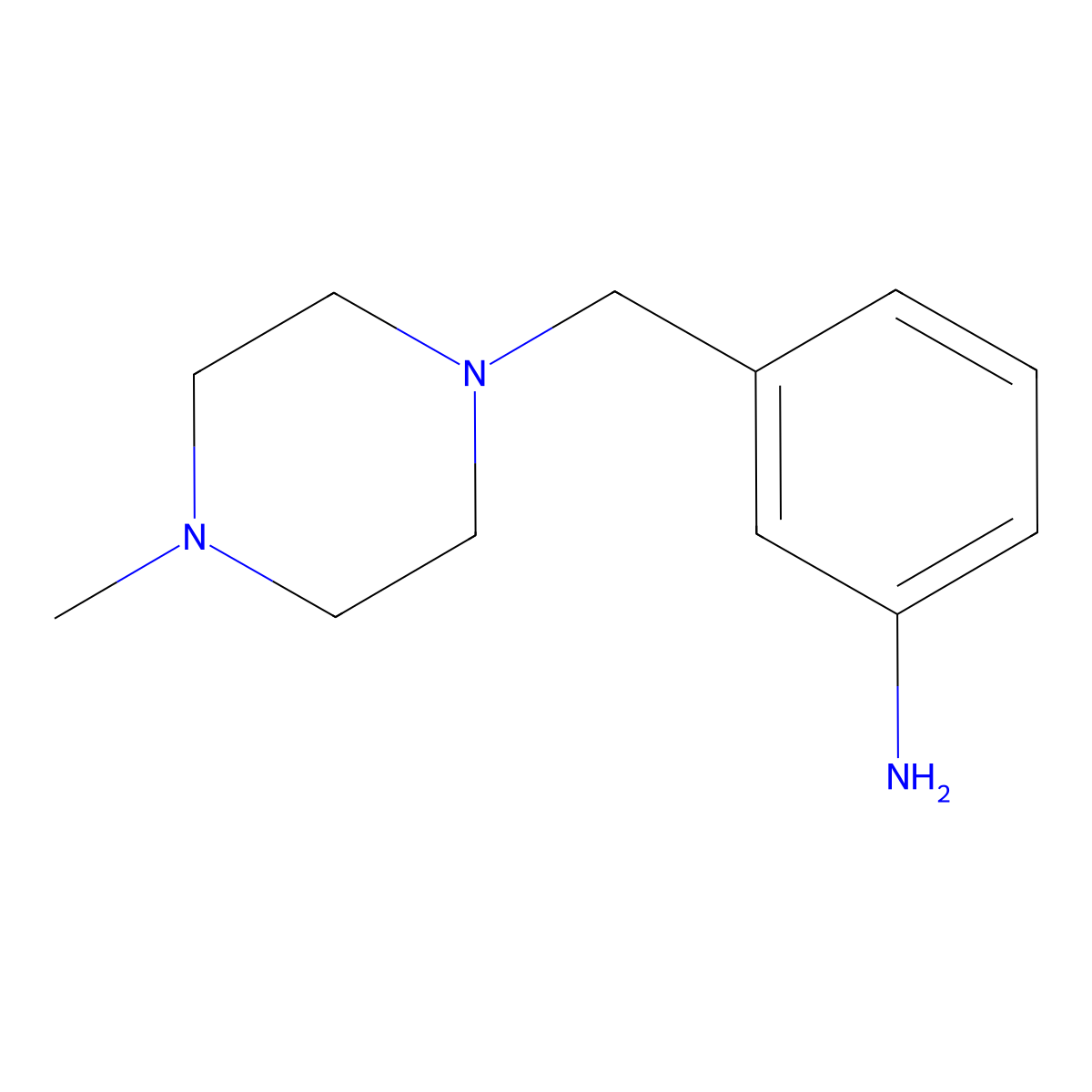 3-[(4-Methylpiperazin-1-yl)methyl]aniline molecular structure, CAS 198281-55-9