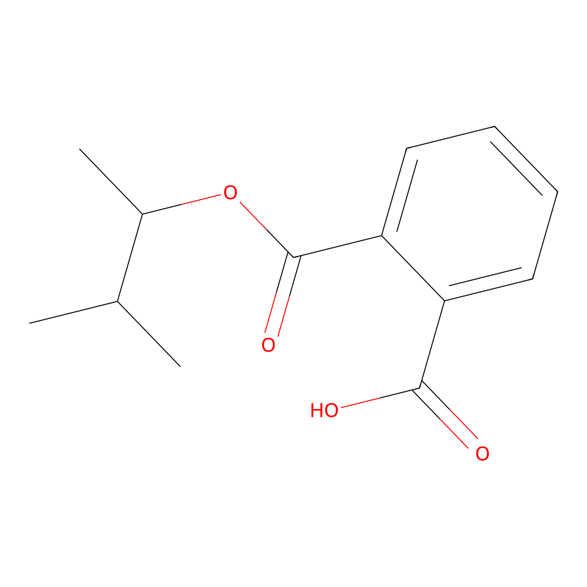 Mono(1,2-dimethylpropyl) phthalate molecular structure, CAS 198284-10-5