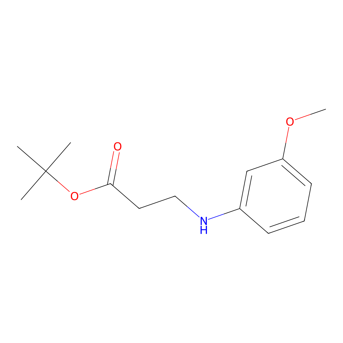 Tert-butyl 3-[(3-methoxyphenyl)amino]propanoate molecular structure, CAS 1982841-96-2